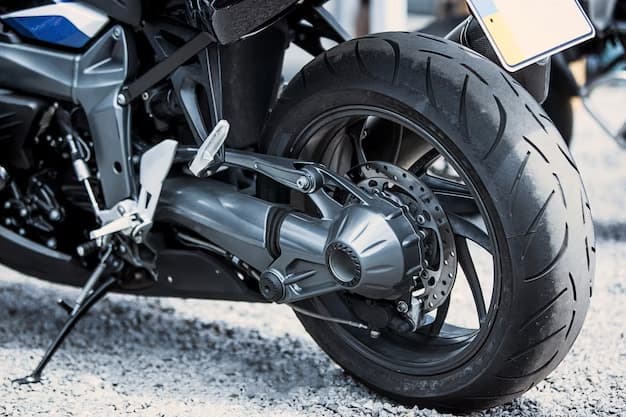 Wheels on a motorcycle
